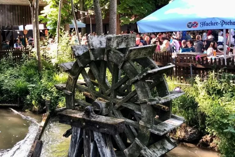 Biergarten Mühlenpark, Wasserrad