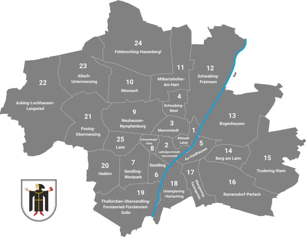 Stadtbezirke Münchens